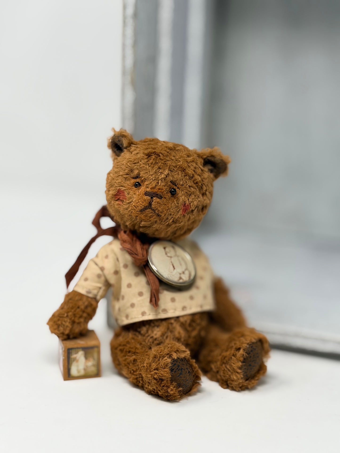 RESERVED!! Miniature Handmade Teddy Bear - Oakley