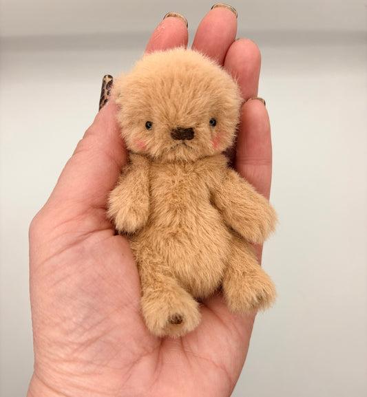 Miniature 4” Soft Plush Bear (Otter Face)